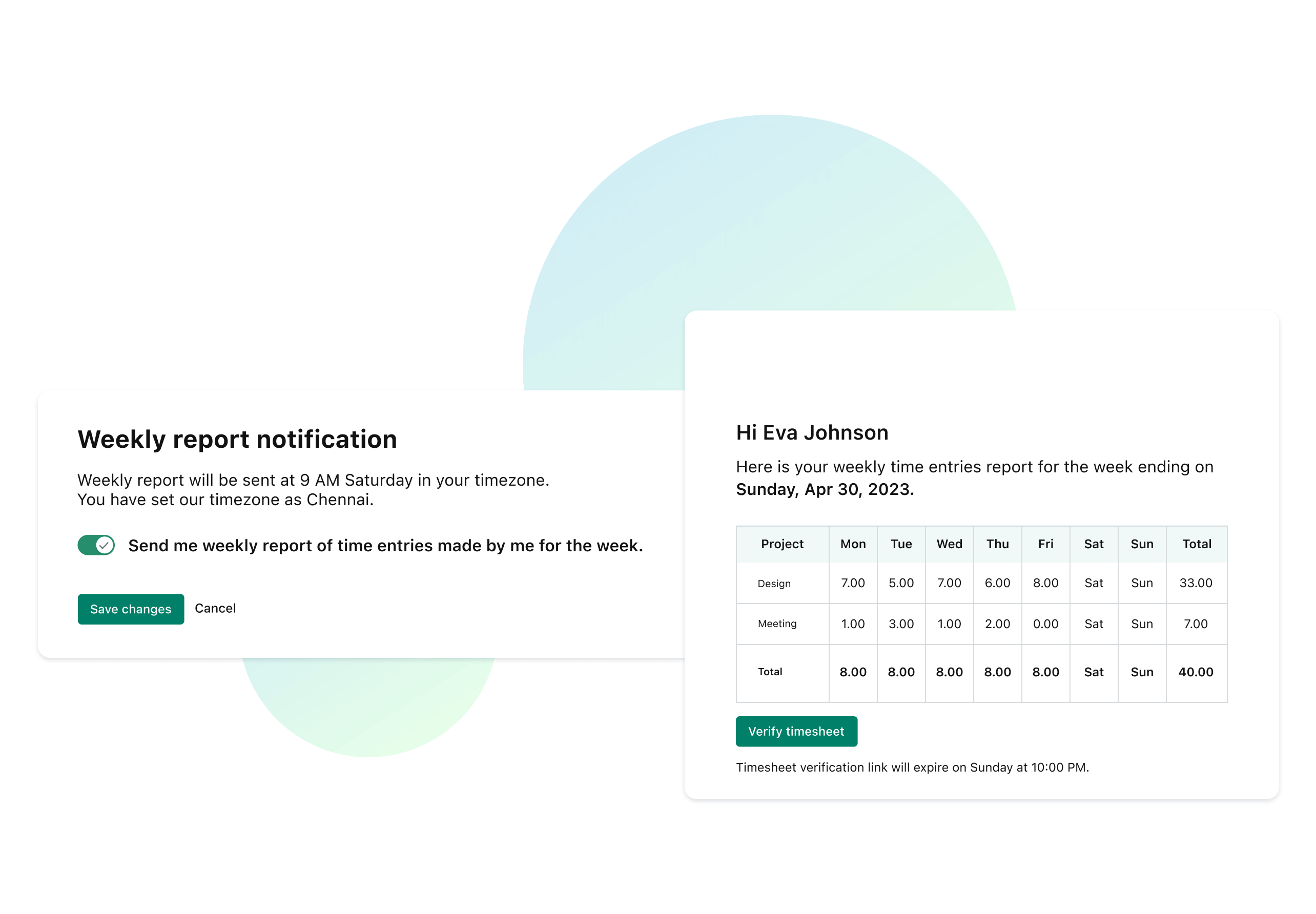 Weekly Timesheet Verification