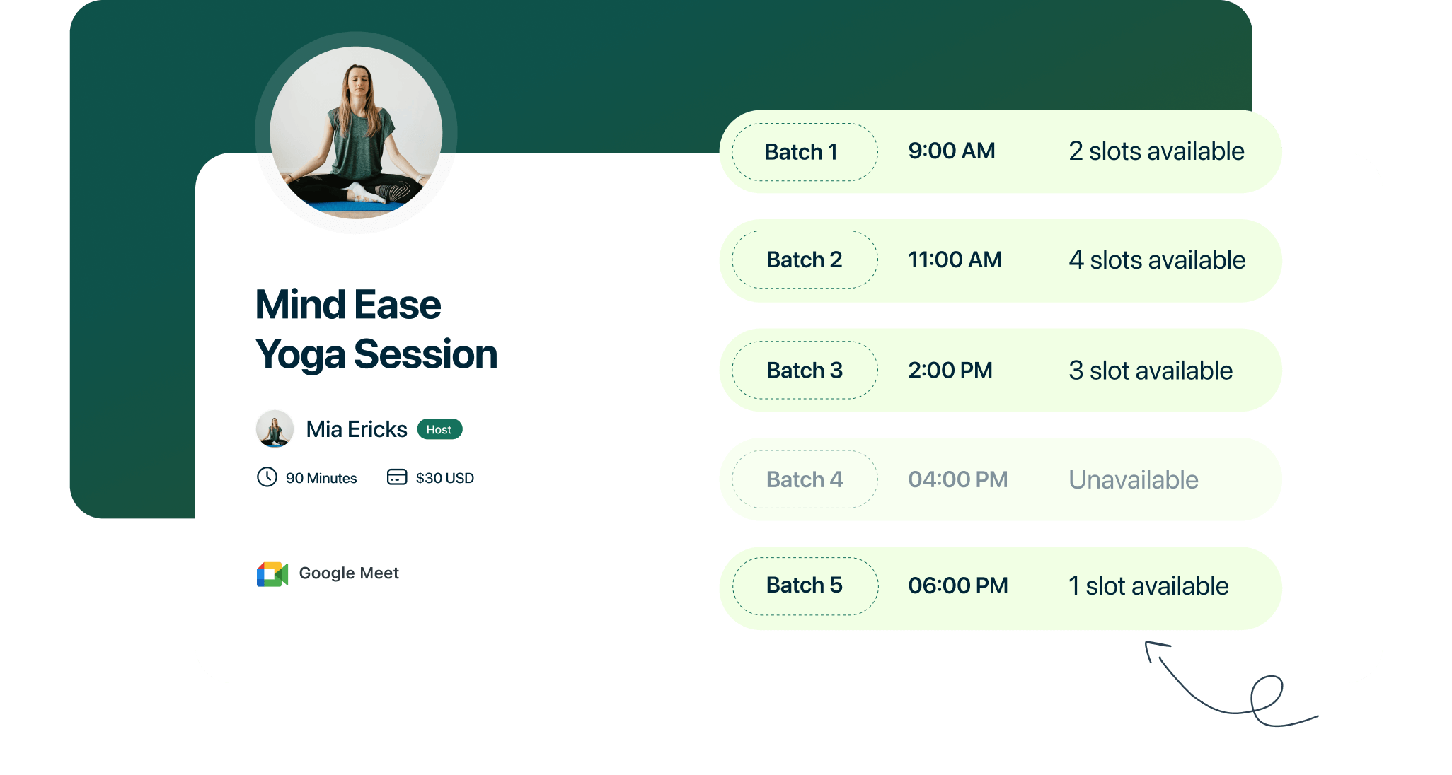 Enable group bookings for your yoga sessions