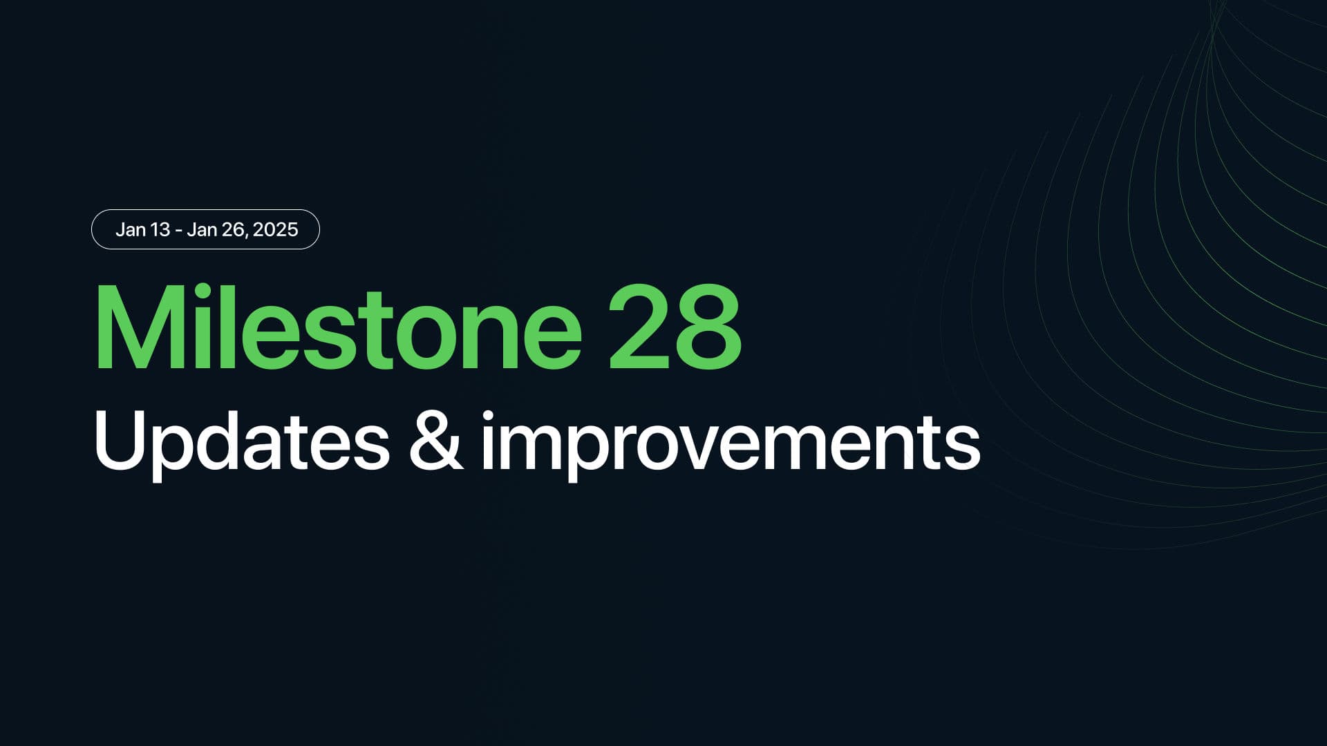 Milestone M28 updates